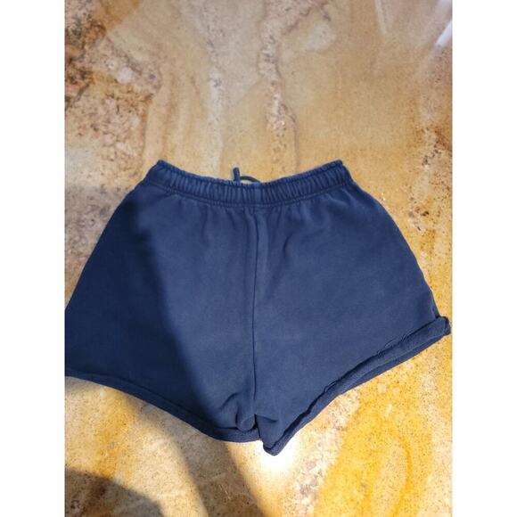 Mardi Mercredi Shorts Women's Free Size Pockets Sweats Drawstring Navy Blue - Picture 6 of 7